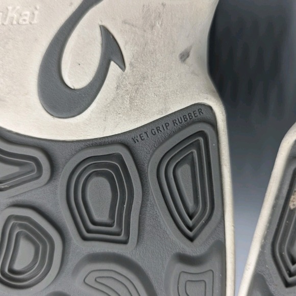 Olukai Inana Shoes Mens Size 9 Gray Mesh Drawstring Wet Grip Athletic Water - Picture 10 of 14
